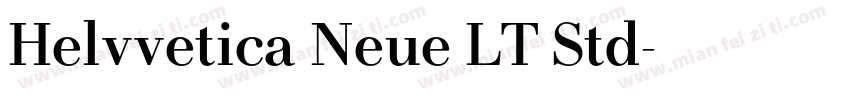 Helvvetica Neue LT Std字体转换